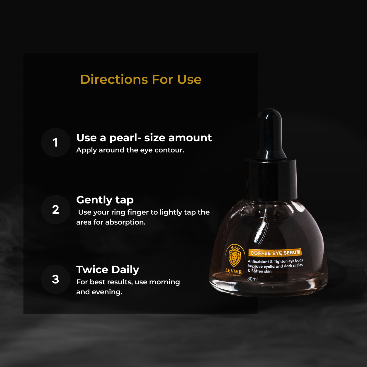 Image illustrating Step-by-step guide on how to use eye serum