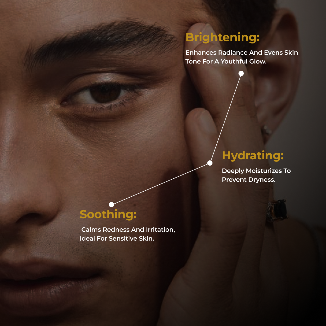 Visual representation of facial toner benefits for healthy skin