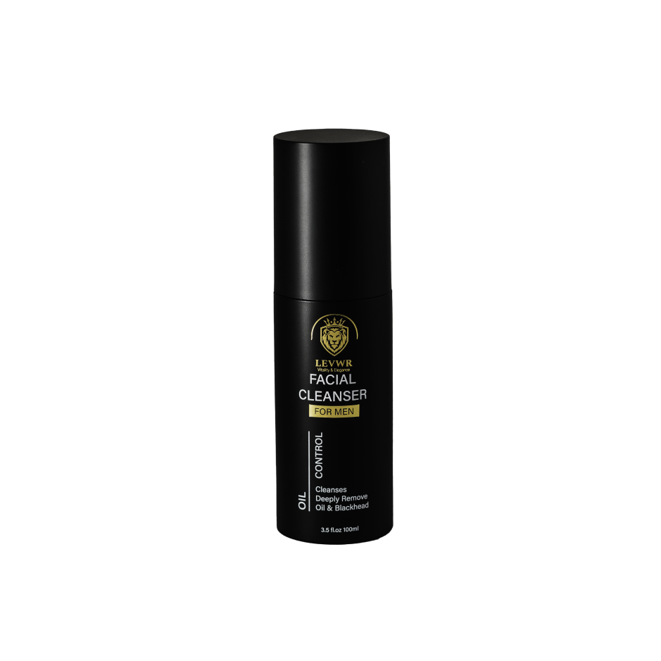 Gentle facial cleanser bottle with modern aesthetic