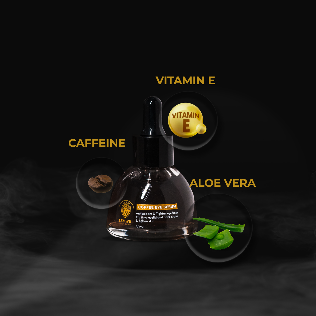 Image showing natural eye serum ingredients for dark circle and puffiness